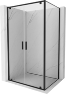 Mexen Exo-BR Duo hinged shower enclosure 80 x 70 cm, transparent, black - 8182-080-070-70-00