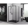 Mexen Exo pivot shower cabin 70 x 90 cm, transparent, black - 8182-070-090-70-00
