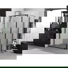 Mexen Exo pivot shower enclosure 100 x 95 cm, transparent, black - 8182-100-095-70-00