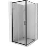Mexen Exo Sliding Shower Enclosure 95 x 95 cm, Transparent, Black - 8151-095-095-70-00