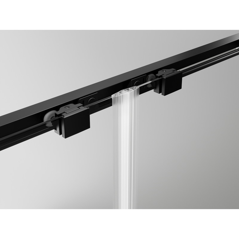 Mexen Exo-S sliding shower cabin 150 x 100 cm, transparent, black - 8151-150-100-70-00