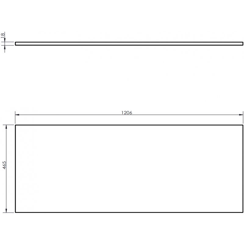 Mexen Uni counter top 120 cm, matte white - 91AXX-1204-464-18-01