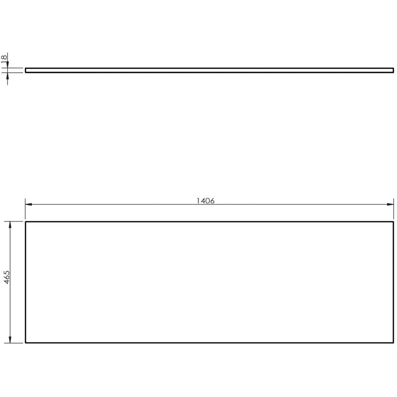 Mexen Uni countertop for cabinet 140 cm, white matte - 91AXX-1404-464-18-01