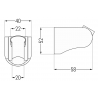 Mexen shower handle, chrome - 79354-00
