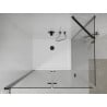 Mexen Lima Foldable Shower Cabin 120 x 80 cm, Transparent, Black + Flat Tray, White - 856-120-080-70-00-4010B