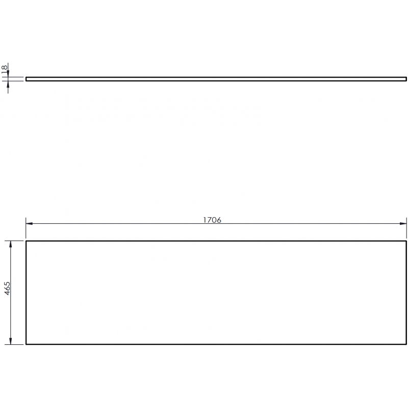 Mexen Uni countertop 170 cm, oak - 91AXX-1704-464-18-81