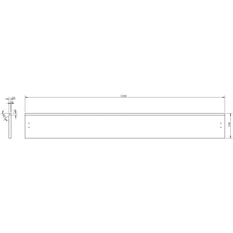 Mexen Orio front for bathroom cabinet body 160 x 20 cm, white gloss - 91A10-1600-235-1-00