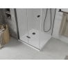 Mexen Lima folding shower cubicle 70 x 70 cm, Transparent, Black + shower tray Flat, White - 856-070-070-70-00-4010B