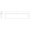 Mexen Orio Front for Bathroom Cabinet Body 90 x 20 cm, Black Gloss - 91A10-0900-235-1-70