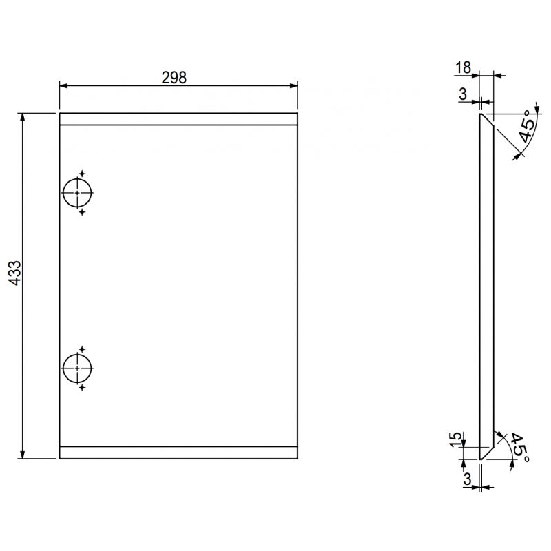 Mexen Orio front for bathroom cabinet body 30 x 43.5 cm, white gloss - 91A11-0300-470-1-00