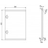 Mexen Orio cabinet body front 30 x 43.5 cm, black gloss - 91A11-0300-470-1-70