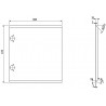 Mexen Orio front for bathroom cabinet body 40 x 43.5 cm, black gloss - 91A11-0400-470-1-70