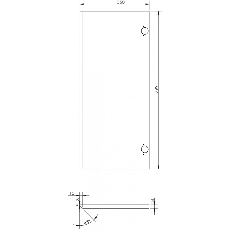 Mexen Orio cabinet body front for bathroom cabinet 35 x 80 cm (2 pcs), white matte - 91A11-1600-300-2-01