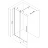 Mexen Velar sliding shower wall Walk-in 130 x 200 cm, transparent 8 mm, gold - 871-130-000-03-50