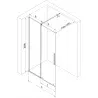Mexen Velar sliding shower wall Walk-in 100 x 200 cm, transparent 8 mm, gun metal - 871-100-000-03-95