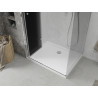 Mexen Lima folding shower cabin 70 x 120 cm, graphite, chrome + Flat shower tray, white - 856-070-120-01-40-4010