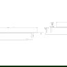 Mexen Rivel grooved front for bathroom cabinet body 160 x 20 cm, white matte - 91A20-1600-235-1-01
