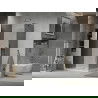 Mexen Lima folding shower cubicle 70 x 80 cm, Graphite, Chrome + shower tray Flat, White - 856-070-080-01-40-4010