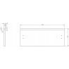 Mexen Rivel ribbed front for bathroom cabinet body 60 x 20 cm, matte black - 91A20-0600-235-1-71