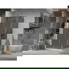 Mexen Lima folding shower cubicle 70 x 80 cm, Graphite, Chrome + shower tray Flat, White - 856-070-080-01-40-4010