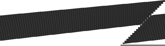 Mexen Rivel grooved front for bathroom cabinet 140 x 20 cm, black matte - 91A20-1400-235-1-71