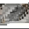 Mexen Lima folding shower cubicle 70 x 80 cm, Graphite, Chrome + shower tray Flat, White - 856-070-080-01-40-4010