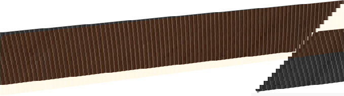 Mexen Rivel grooved front for bathroom cabinet body 120 x 20 cm, walnut - 91A20-1200-235-1-86