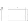 Mexen Rivel grooved front for bathroom cabinet body 70 x 43.5 cm, matte white - 91A20-0700-470-1-01