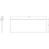 Mexen Rivel fluted front for bathroom cabinet body 120 x 43.5 cm, matte graphite - 91A20-1200-470-1-66