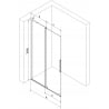 Mexen Velar L Sliding Shower Wall Walk-in 100 x 200 cm, Transparent 8 mm, Brushed Gun Gray - 871-100-003-03-66