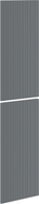 Mexen Rivel ribbed front for bathroom cabinet body 35 x 80 cm (2 pcs.), matte graphite - 91A21-1600-300-2-66