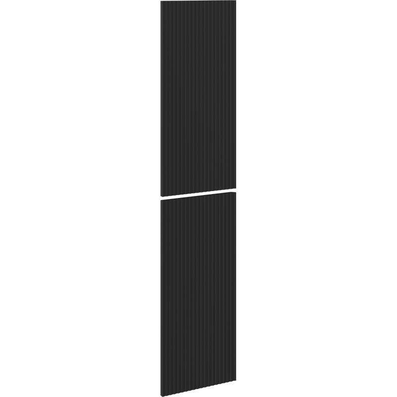 Mexen Rivel grooved fronts for bathroom cabinet 35 x 80 cm (2 pcs), matte black - 91A21-1600-300-2-71
