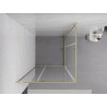 Mexen Exo-R Duo square folding shower cabin 90 x 90 cm, transparent, gold - 8110-090-090-50-00
