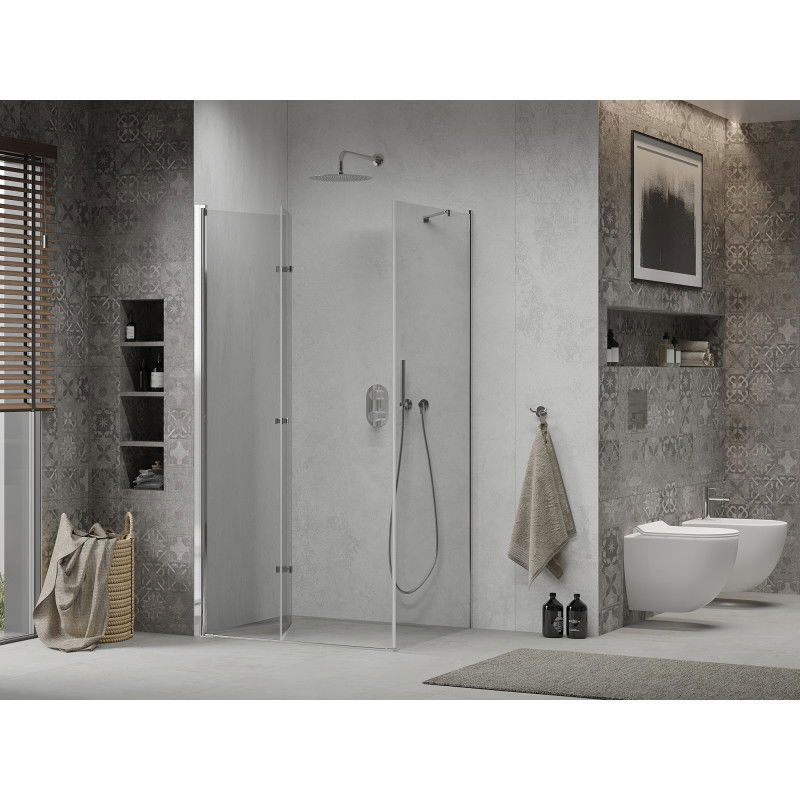 Mexen Lima Foldable Shower Enclosure 75 x 90 cm, Transparent, Chrome - 856-075-090-01-00