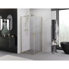 Mexen Exo-S Duo square sliding shower cabin 80 x 80 cm, transparent, gold - 8111-080-080-50-00