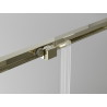 Mexen Exo-S Duo square sliding shower cabin 90 x 90 cm, transparent, gold - 8111-090-090-50-00
