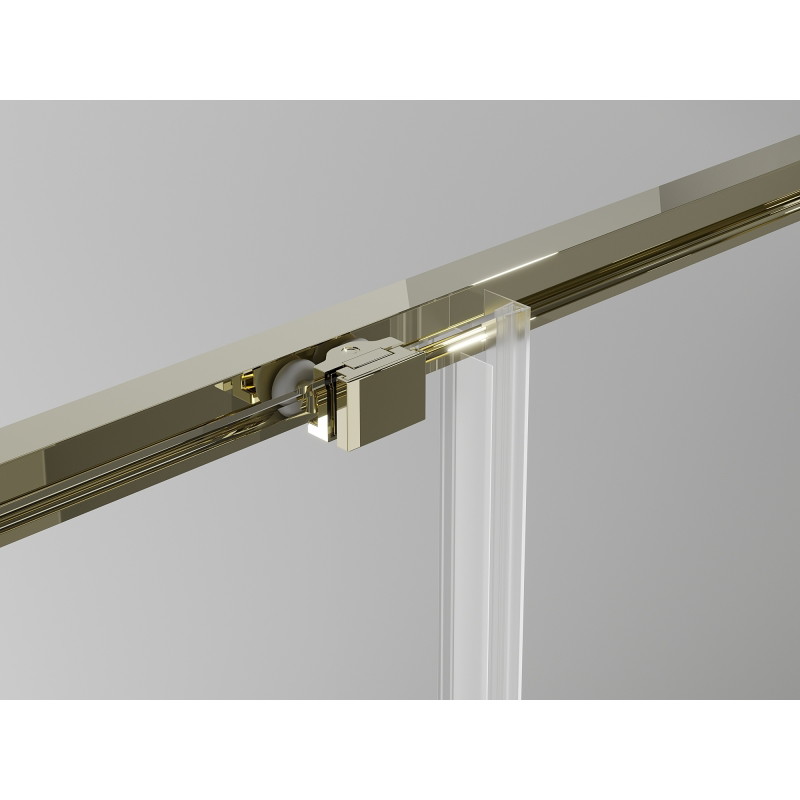 Mexen Exo-S Duo square sliding shower cabin 100 x 100 cm, transparent, gold - 8111-100-100-50-00