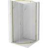 Mexen Exo-R pentagonal hinged shower cabin 80 x 80 cm, transparent, gold - 812-080-080-50-00