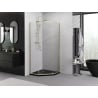 Mexen Exo-R pentagonal hinged shower cabin 80 x 80 cm, transparent, gold - 812-080-080-50-00