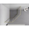Mexen Exo-R pentagonal hinged shower cabin 80 x 80 cm, transparent, gold - 812-080-080-50-00