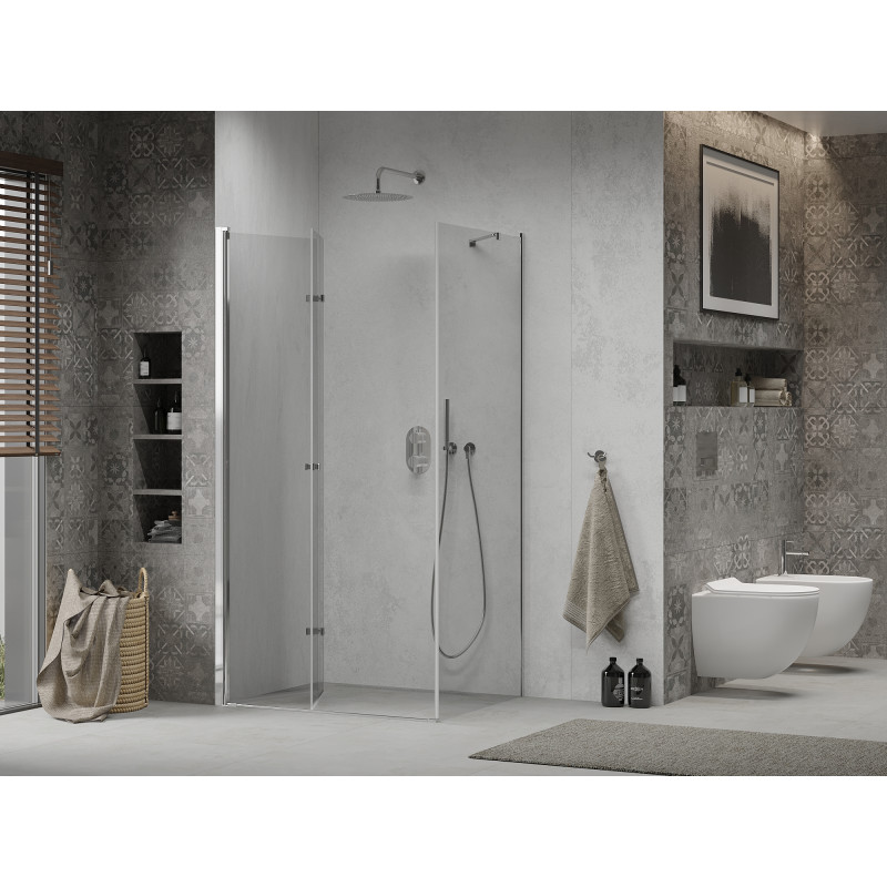 Mexen Lima folding shower cabin 75 x 100 cm, transparent, chrome - 856-075-100-01-00