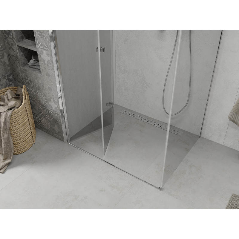 Mexen Lima folding shower cabin 75 x 100 cm, transparent, chrome - 856-075-100-01-00