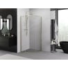 Mexen Exo semicircular sliding shower cabin 70 x 70 cm, transparent, gold - 8131-070-070-50-00