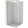 Mexen Exo-S semi-circular sliding shower cabin 70 x 70 cm, transparent, gold - 8131-070-070-50-00