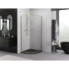 Mexen Exo semicircular sliding shower cabin 70 x 70 cm, transparent, gold - 8131-070-070-50-00