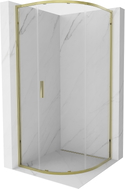 Mexen Exo-S semi-circular sliding shower cabin 80 x 80 cm, transparent, gold - 8131-080-080-50-00