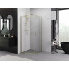 Mexen Exo-S semi-circular sliding shower cabin 80 x 80 cm, transparent, gold - 8131-080-080-50-00