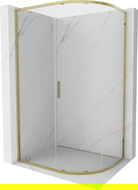 Mexen Exo semi-circular sliding shower cabin 90 x 80 cm, transparent, gold - 8131-090-080-50-00