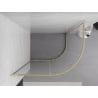 Mexen Exo semi-circular sliding shower cabin 90 x 80 cm, transparent, gold - 8131-090-080-50-00
