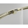 Mexen Exo semi-circular sliding shower cabin 100 x 80 cm, transparent, gold - 8131-100-080-50-00